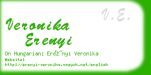 veronika erenyi business card